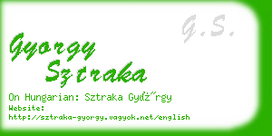 gyorgy sztraka business card